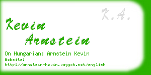 kevin arnstein business card